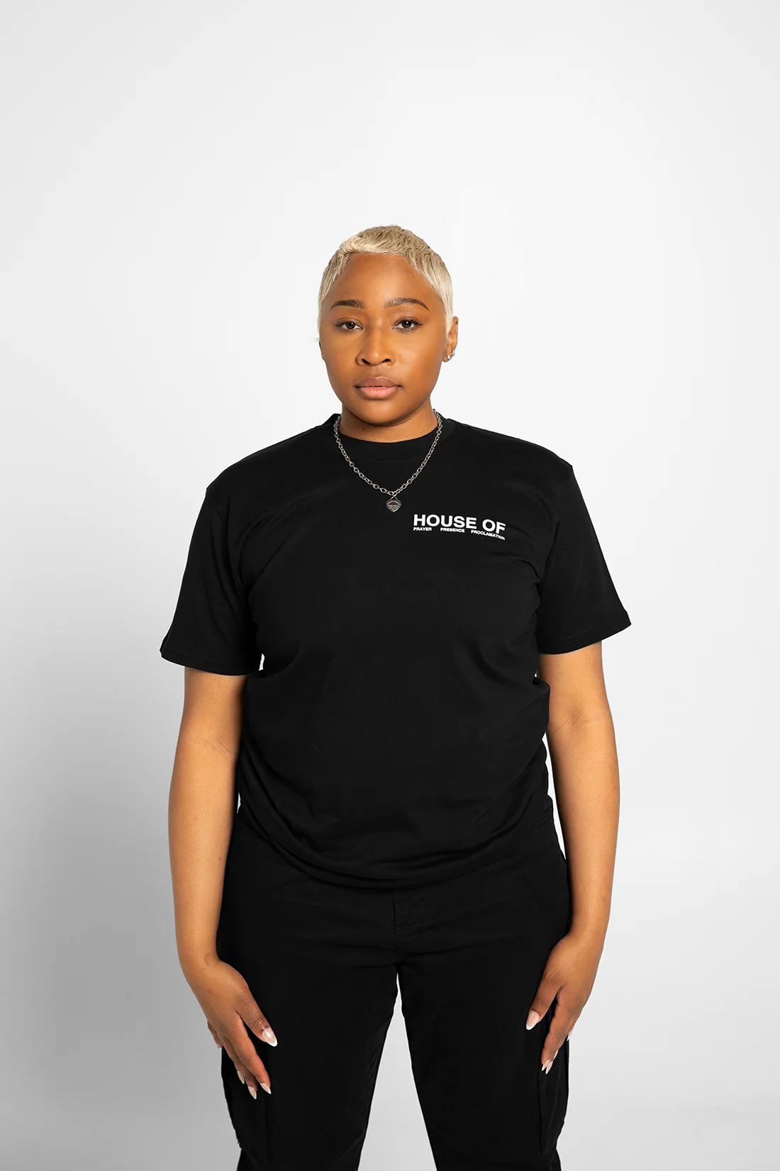 House Of Prayer Black Tee - Image 3